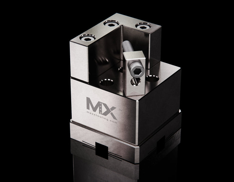 MaxxMacro Tornillo de banco 008458 Bloque en V soporte Inoxidable